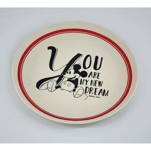 Daiso Walt Disney Mikey Mouse Y Collector Plate You Are My New Dream Bamboo